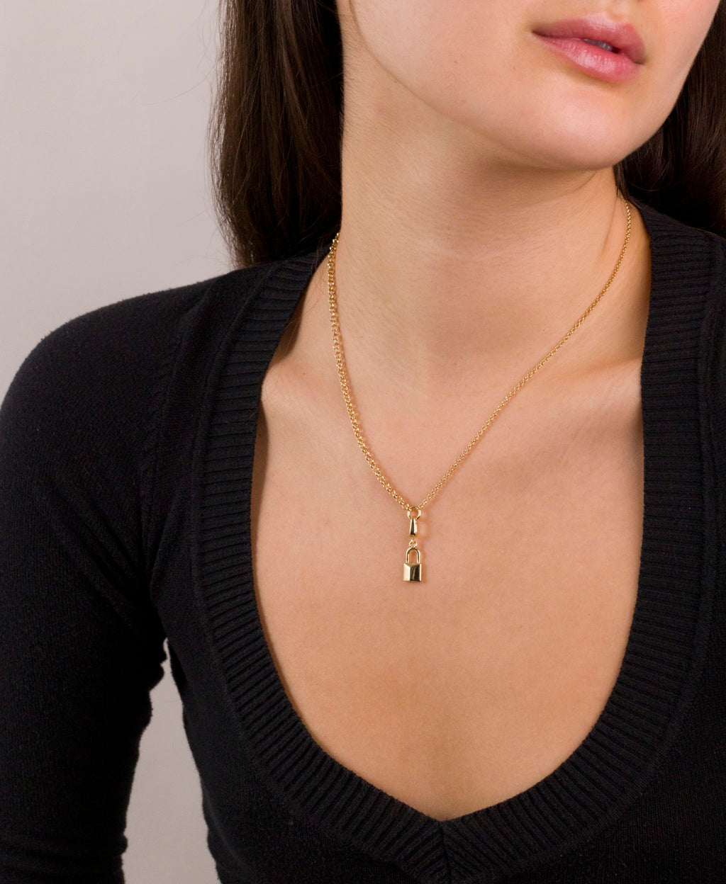 Gold Padlock charm