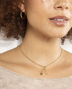 Gold Padlock charm