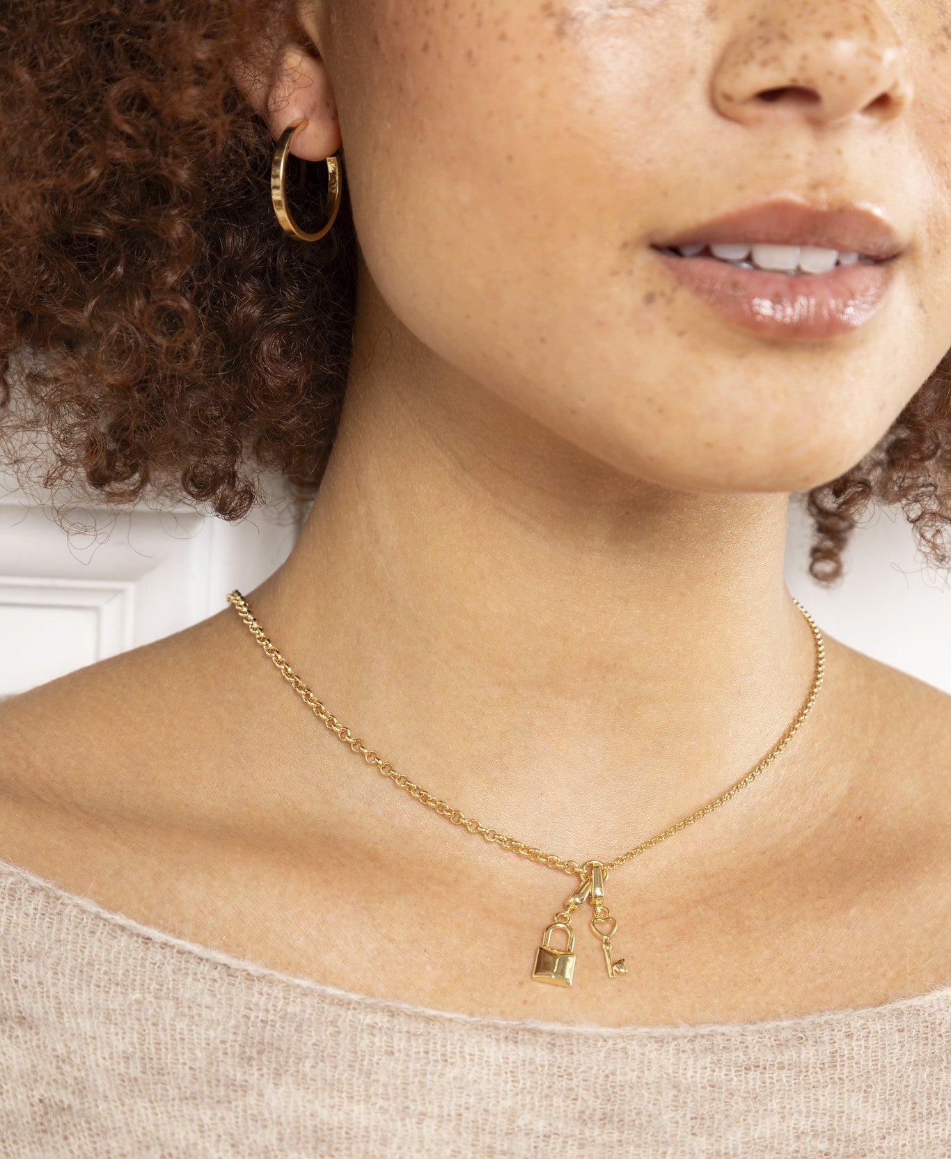Gold Padlock charm