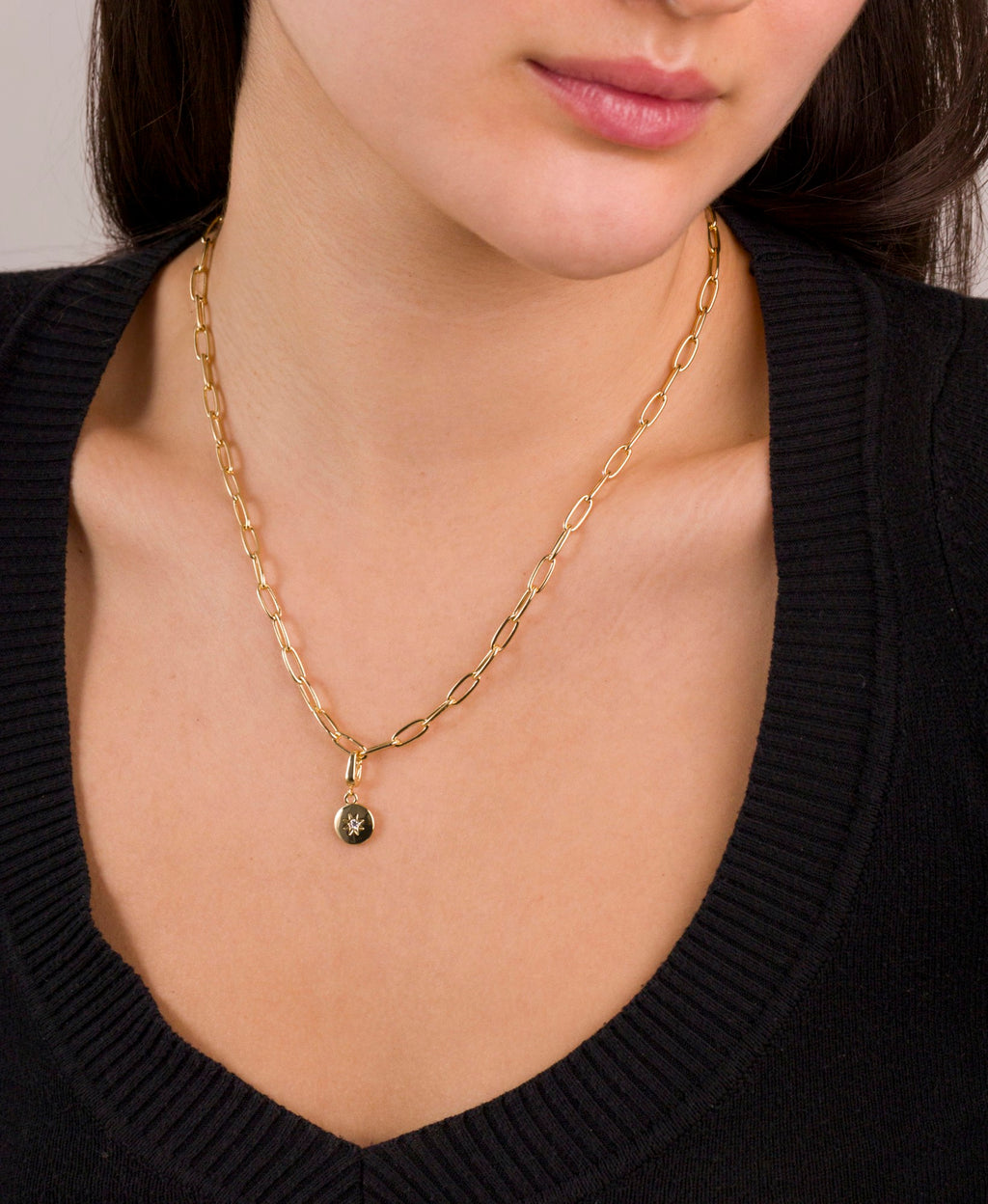 Gold CZ Charm