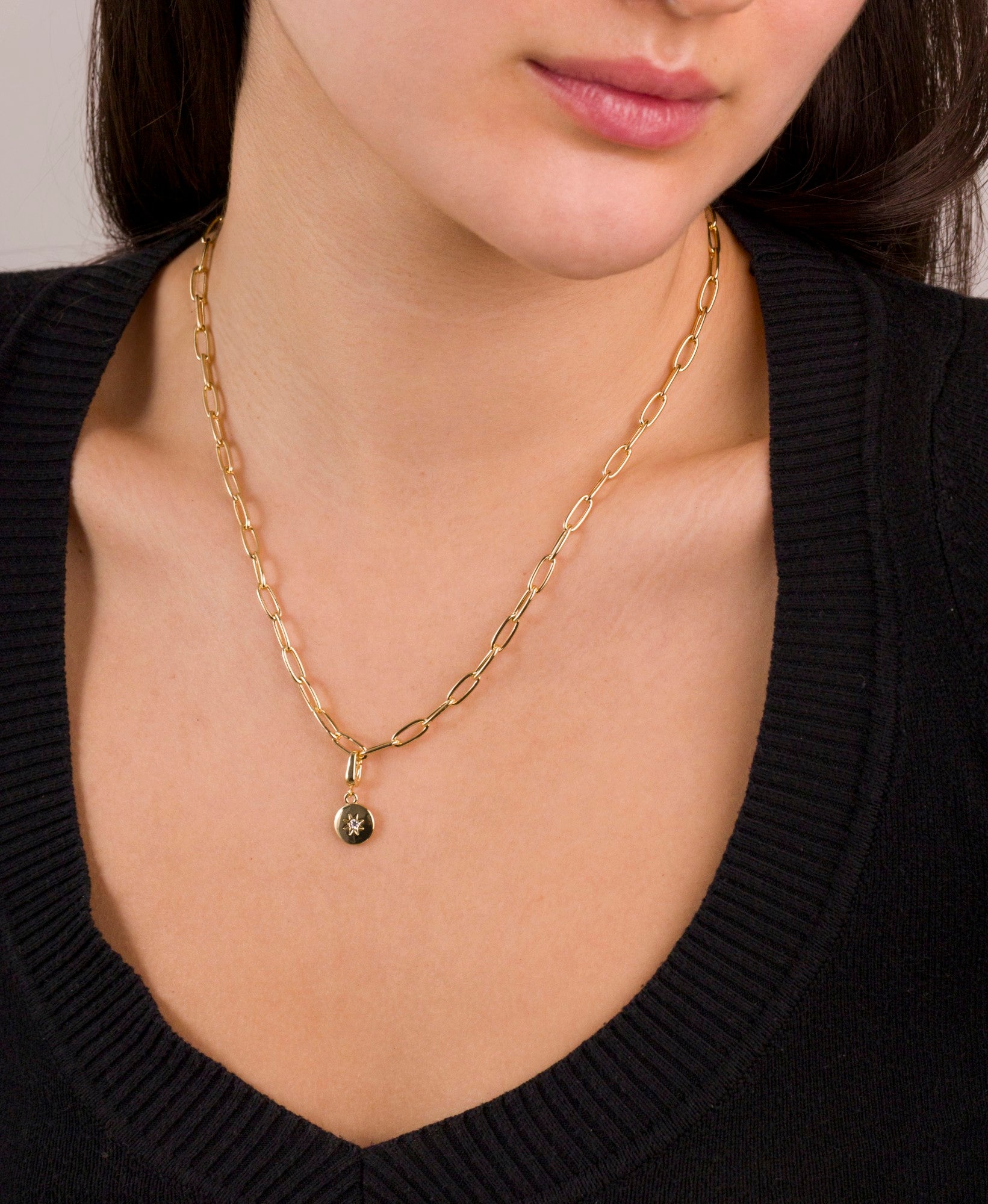 Gold CZ Charm