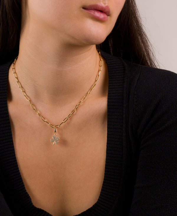 Pavé Clover Clip Charm
