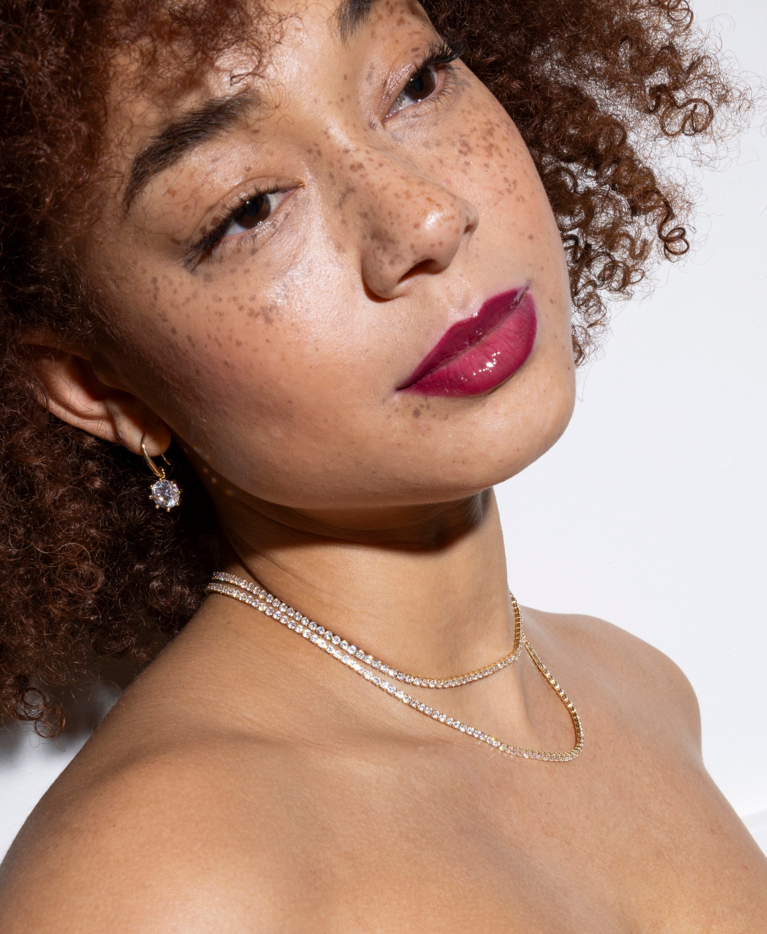Faceted CZ Fish Hook Drop Earrings