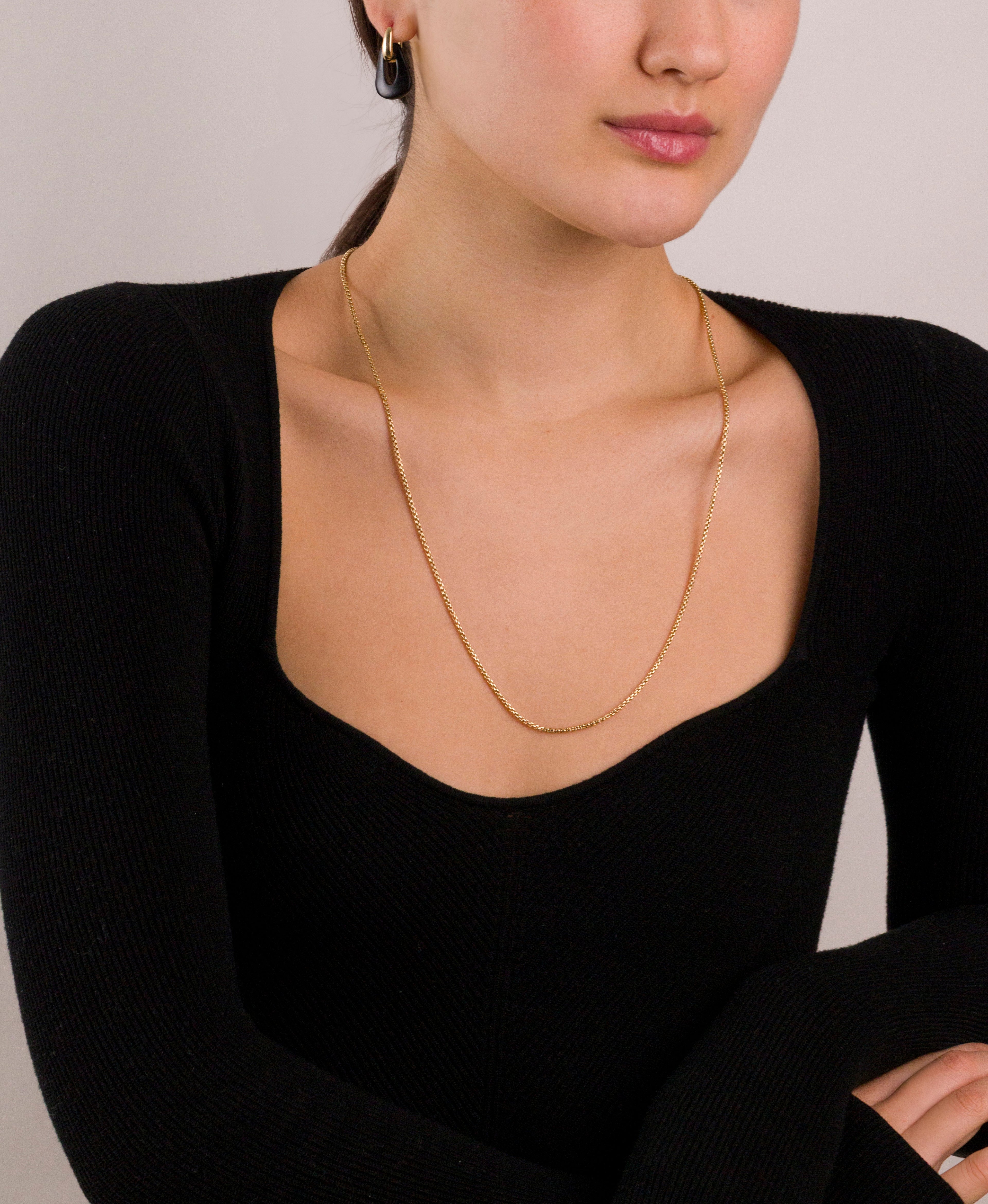 Round Box Chain Necklace