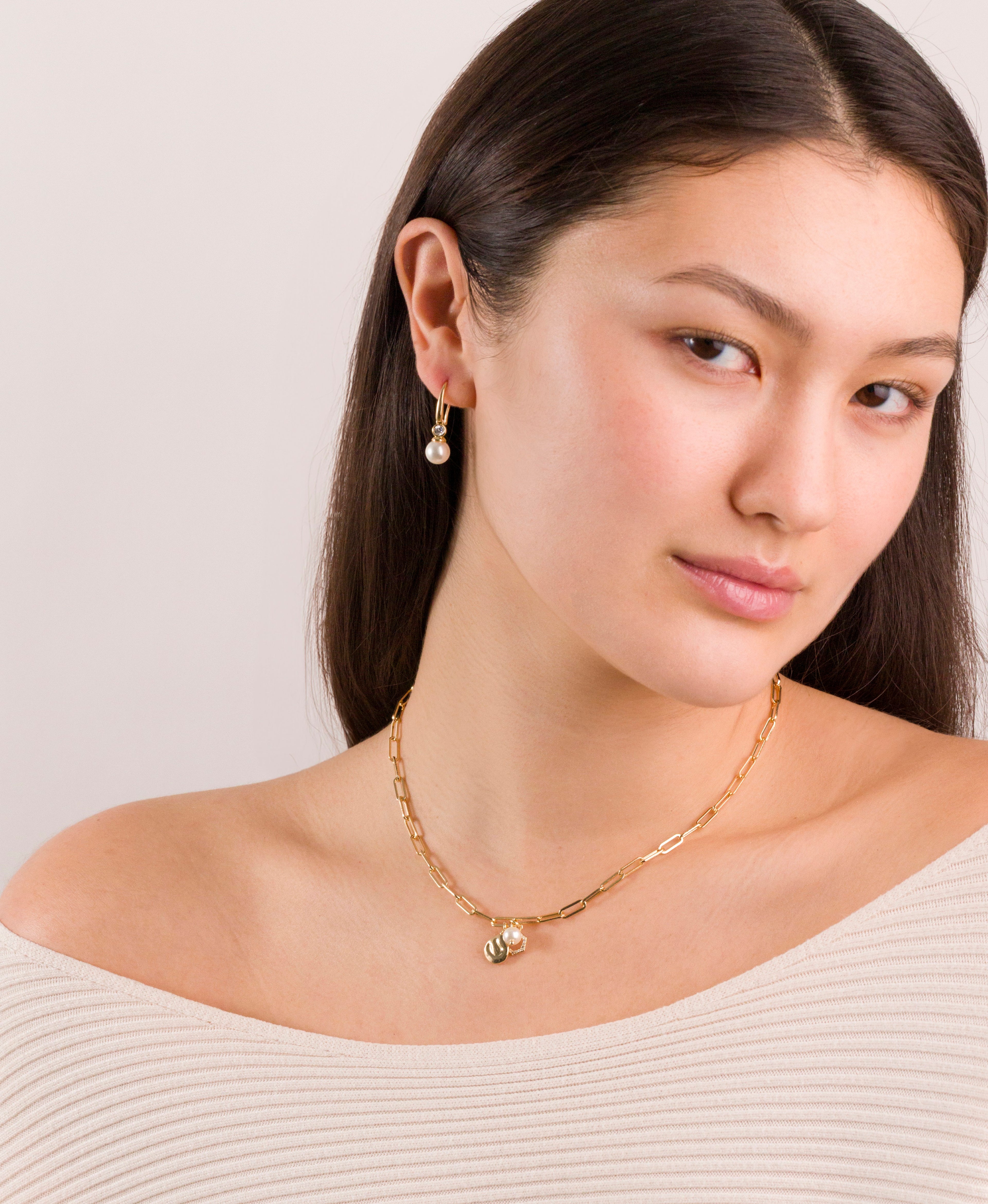 Paperclip Chain Necklace with Mixed Charms