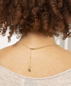 Gold Half-and-Half Chain Necklace