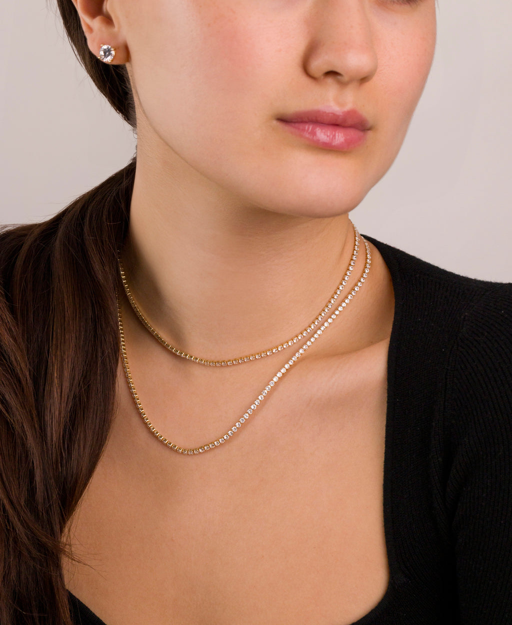 Gold CZ Cupchain Necklace