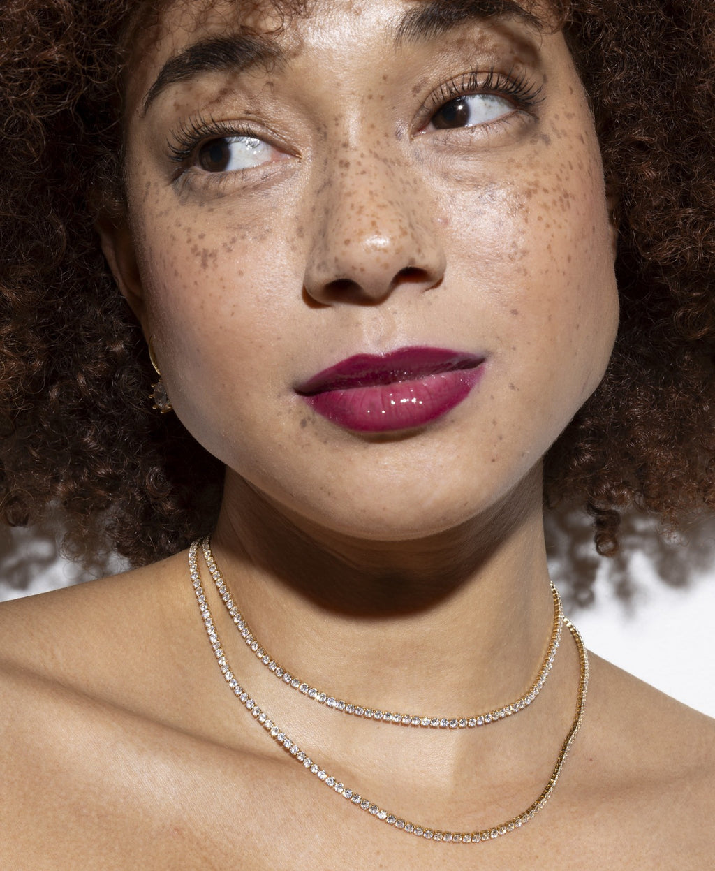 Gold CZ Cupchain Necklace