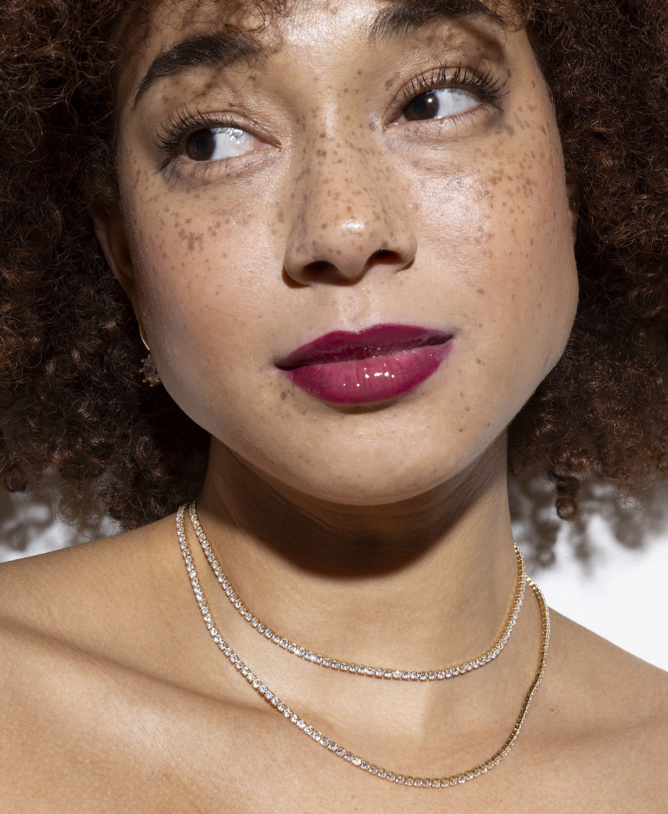 Gold CZ Cupchain Necklace