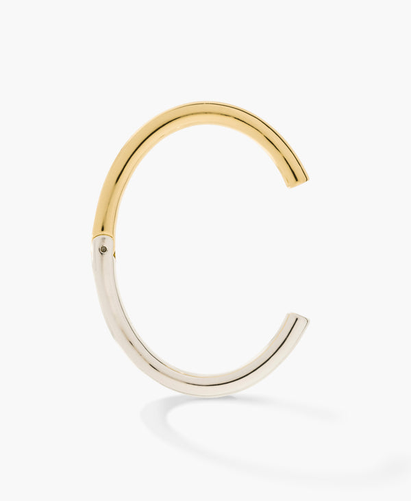 Two Tone Open Cuff Bracelet