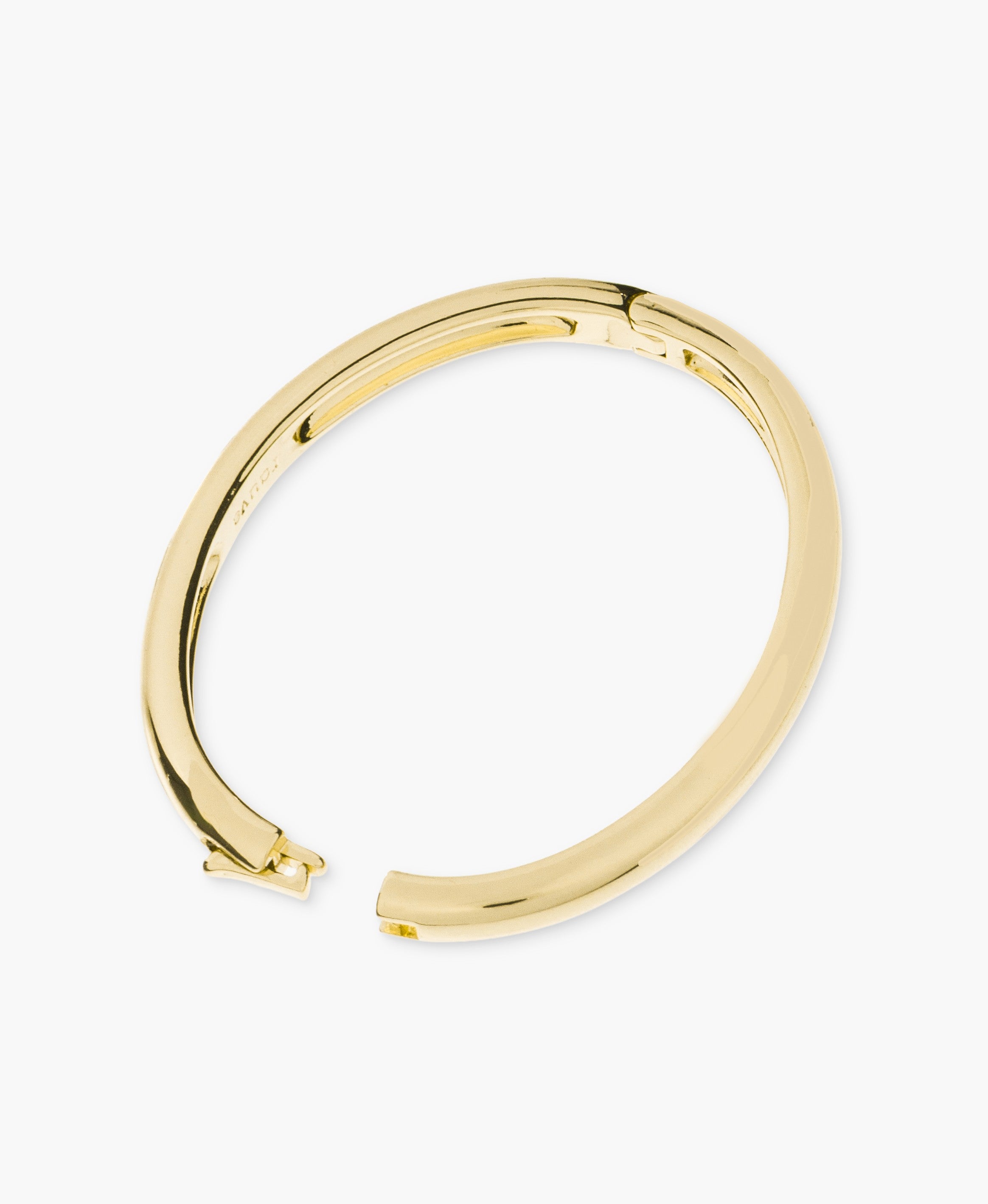 Gold Oval Bangle Bracelet