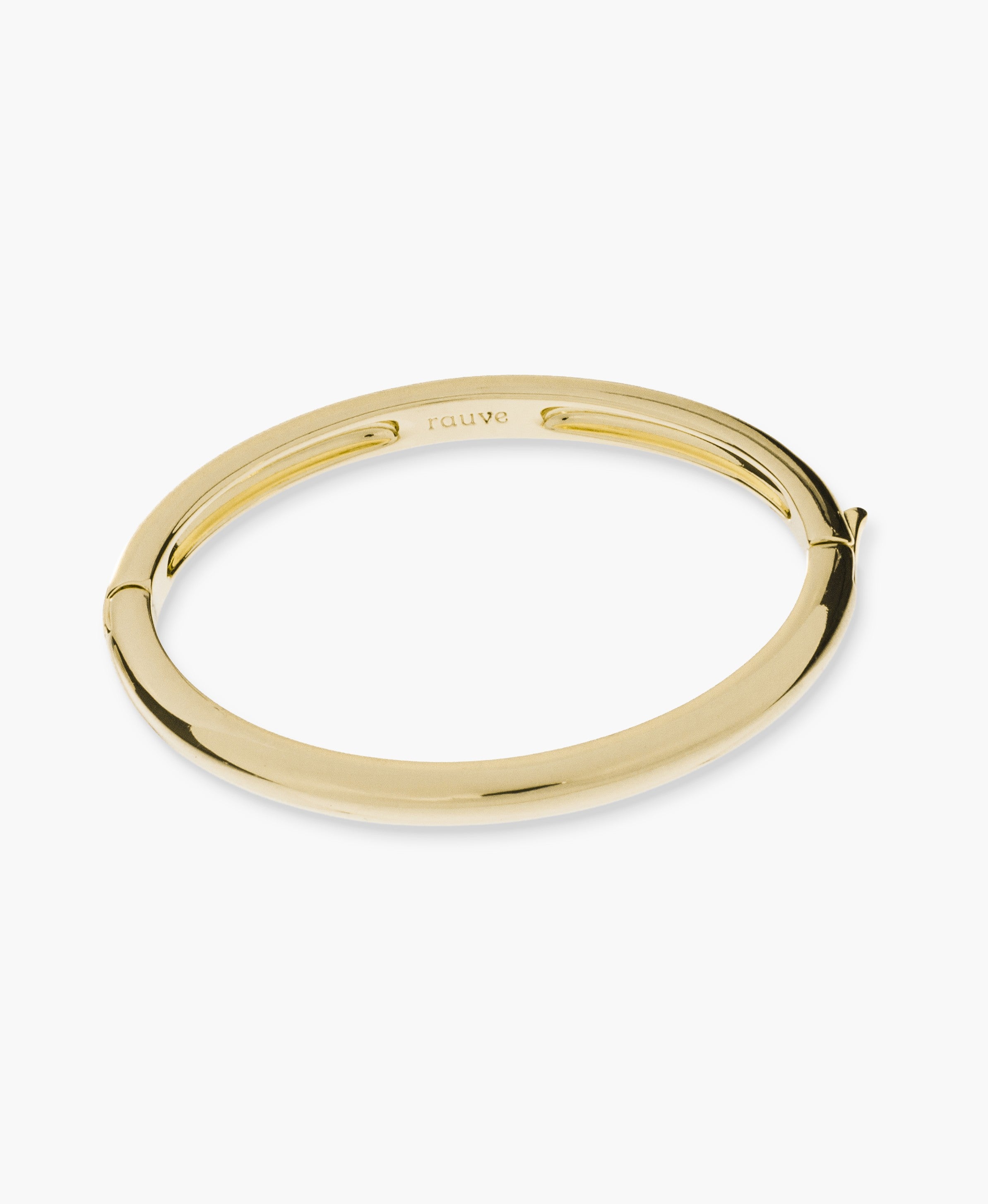 Gold Oval Bangle Bracelet