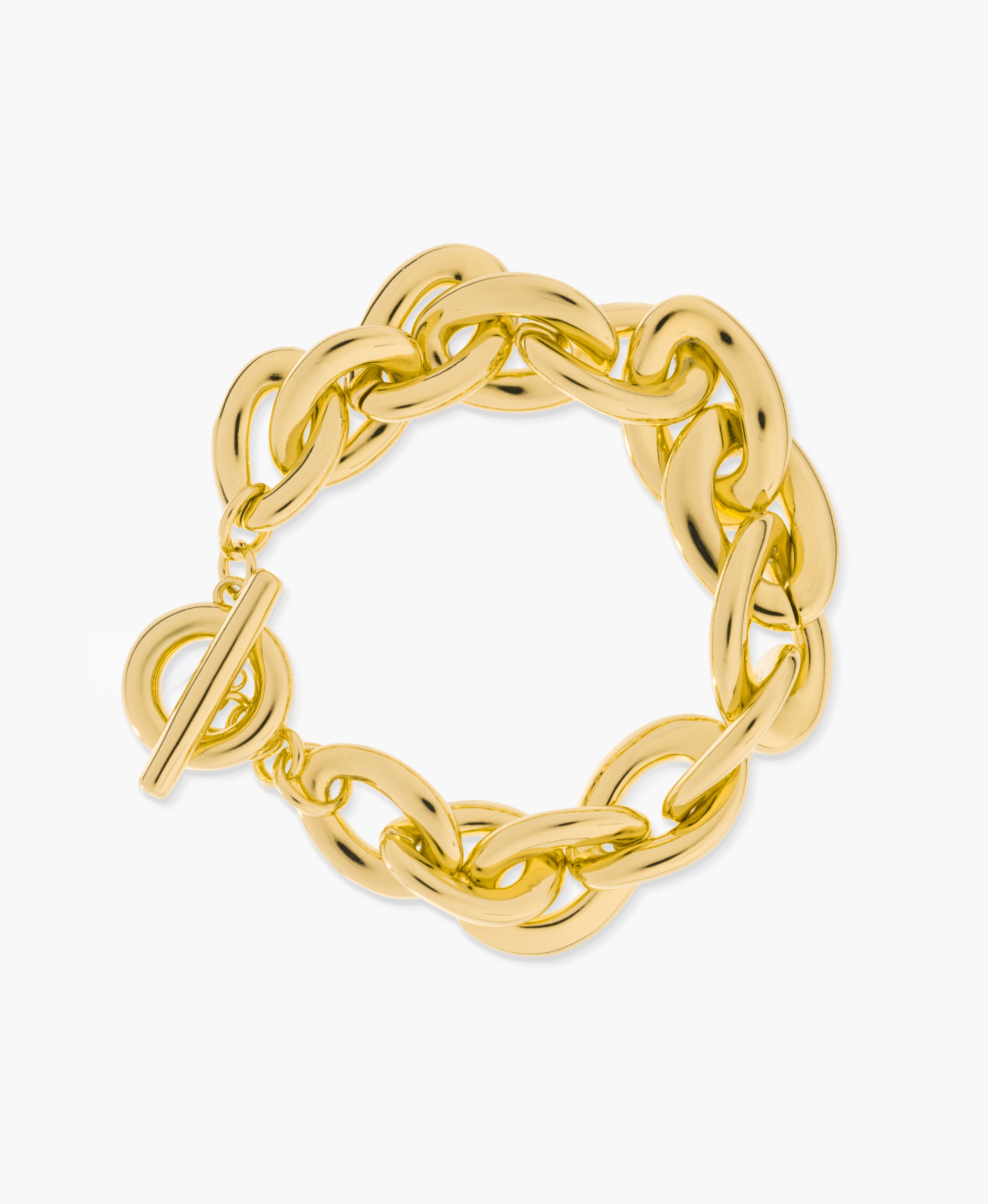 Sculpted Link Chain Bracelet