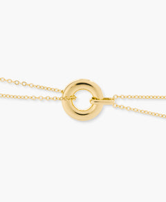 Double Chain Circle Bracelet