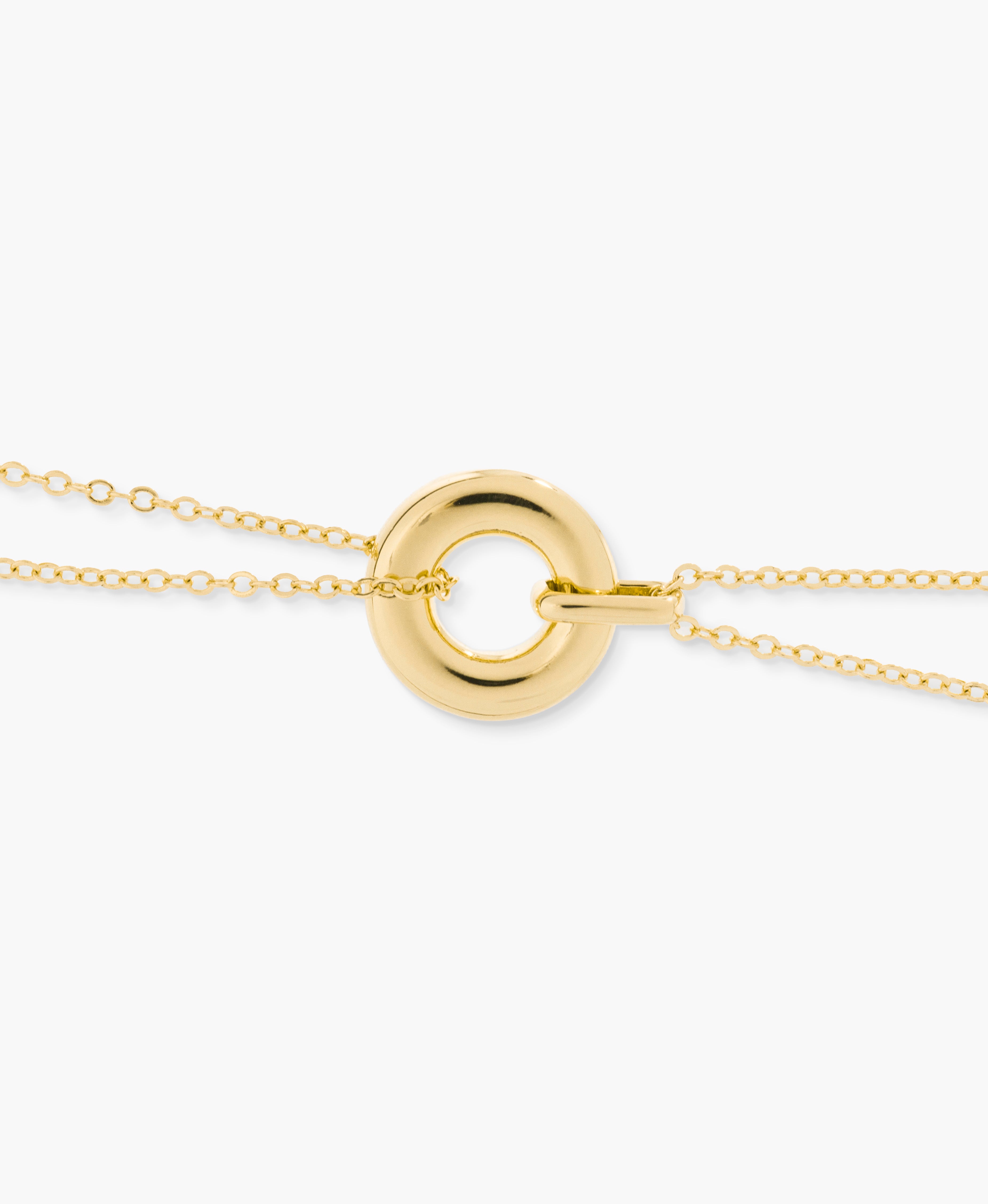 Double Chain Circle Bracelet