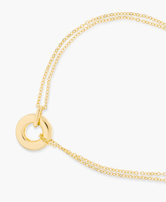 Double Chain Circle Bracelet