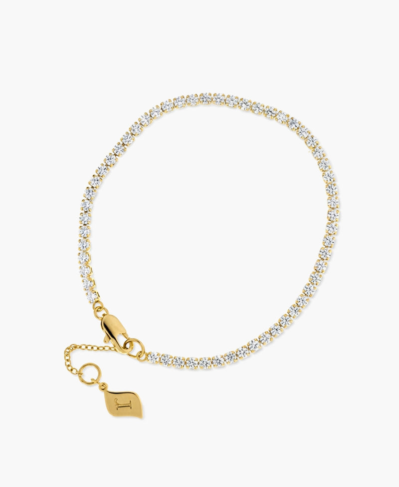 Gold CZ Tennis Bracelet