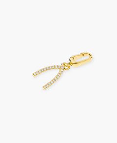 Pavé Wishbone Charm Clip
