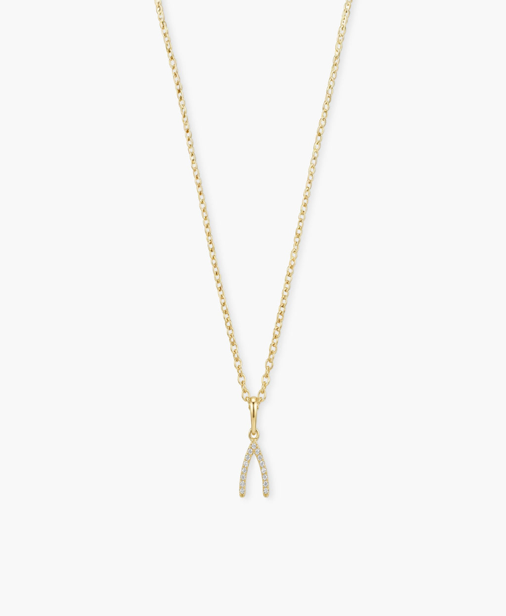Pavé Wishbone Charm Clip