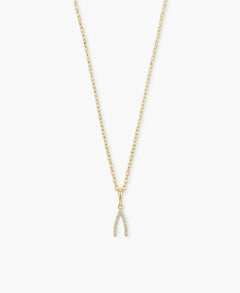 Pavé Wishbone Charm Clip