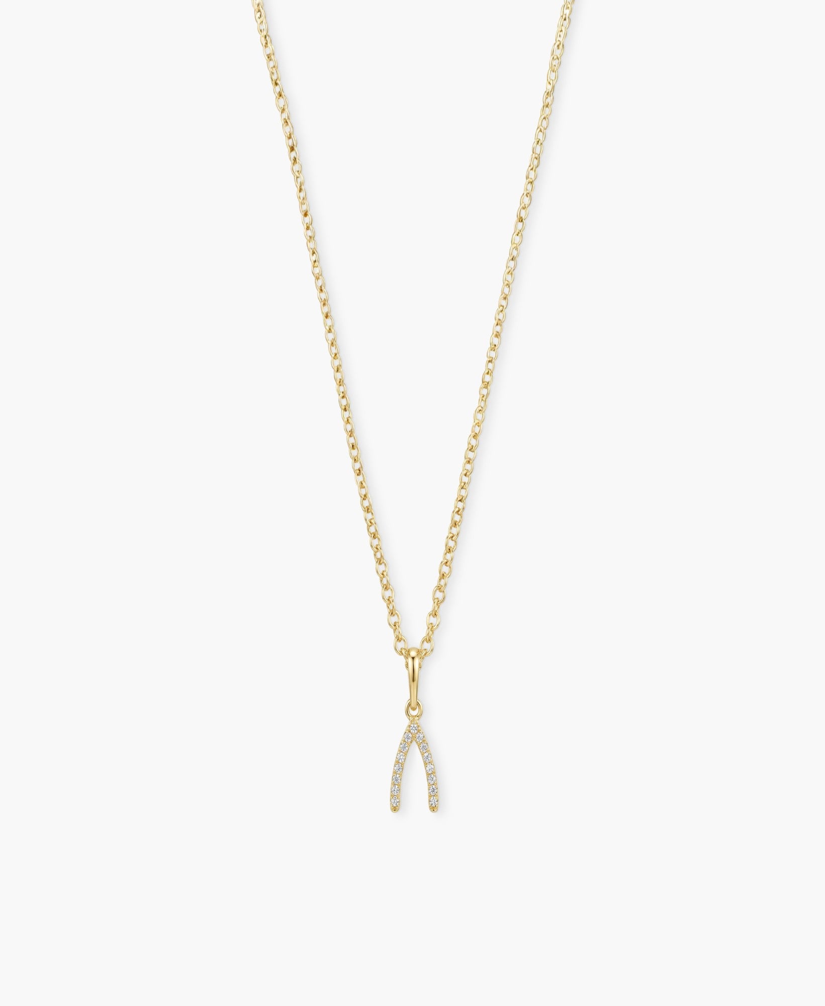 Pavé Wishbone Charm Clip