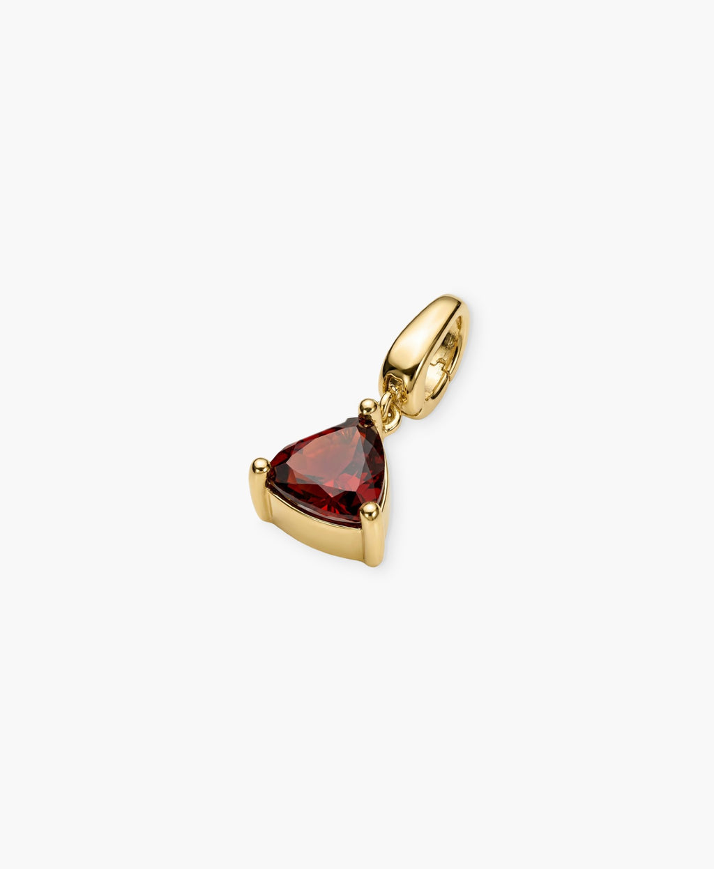 Ruby Heart Stone Clip Charm