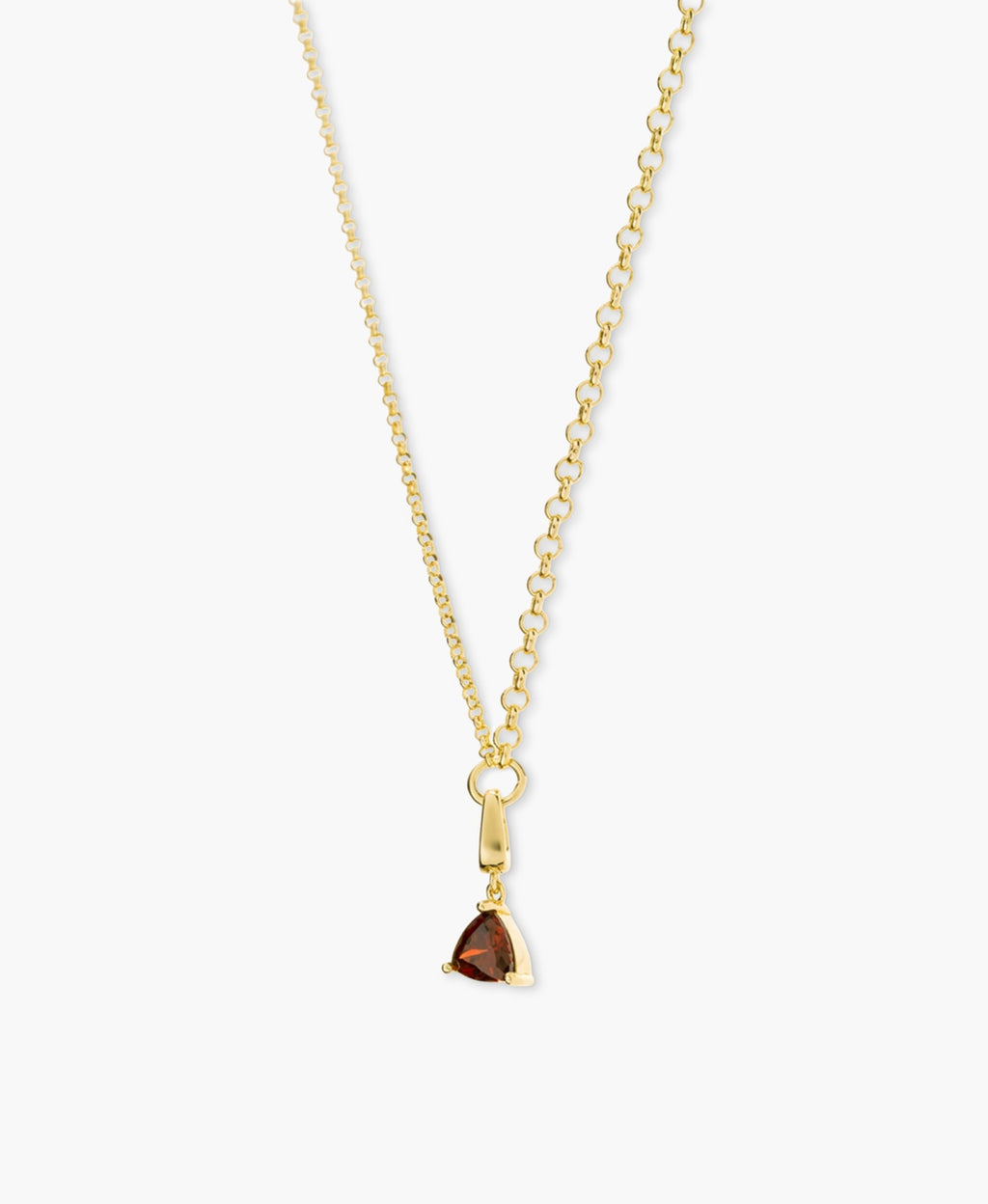 Ruby Heart Stone Clip Charm