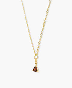 Ruby Heart Stone Clip Charm