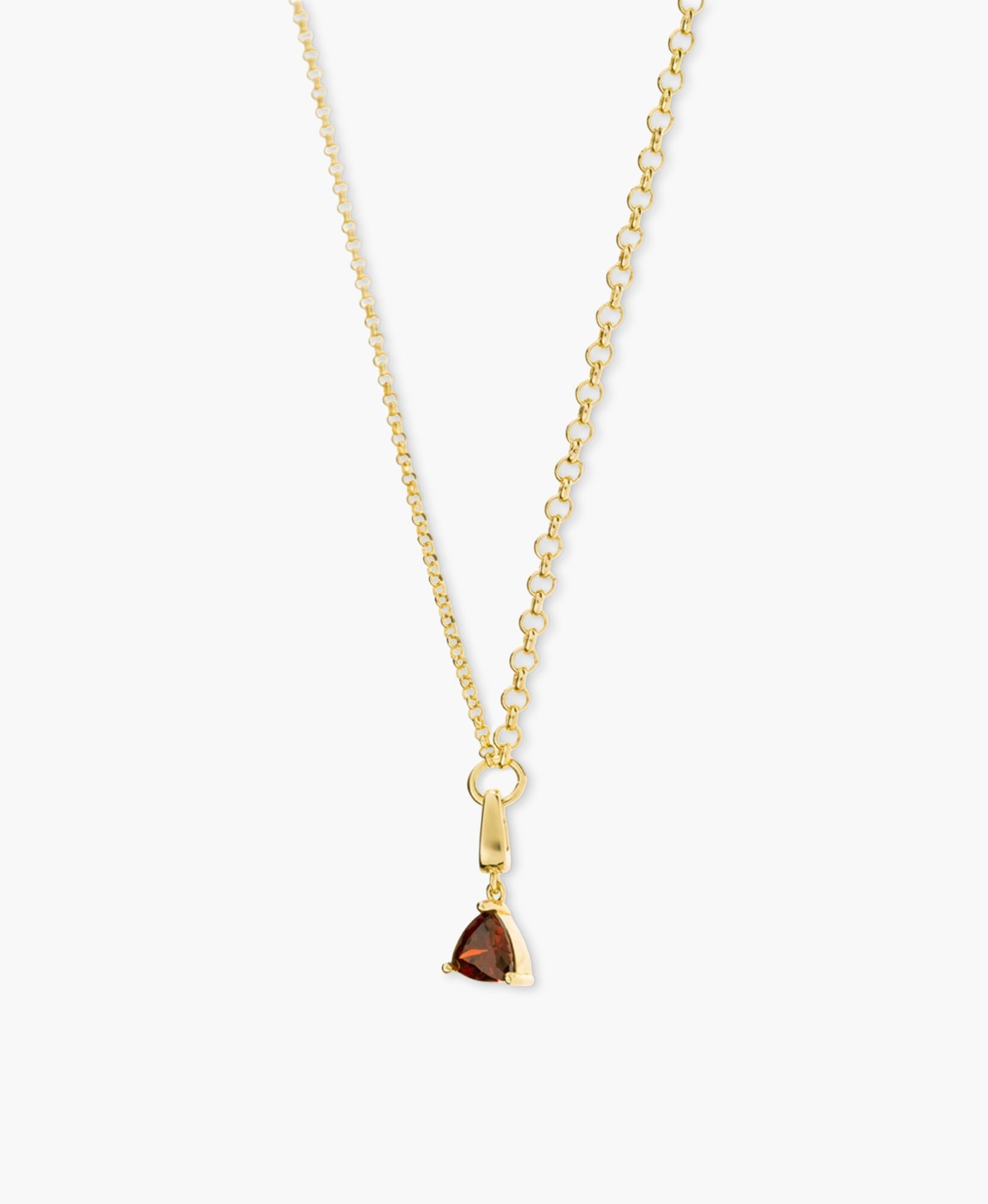 Ruby Heart Stone Clip Charm