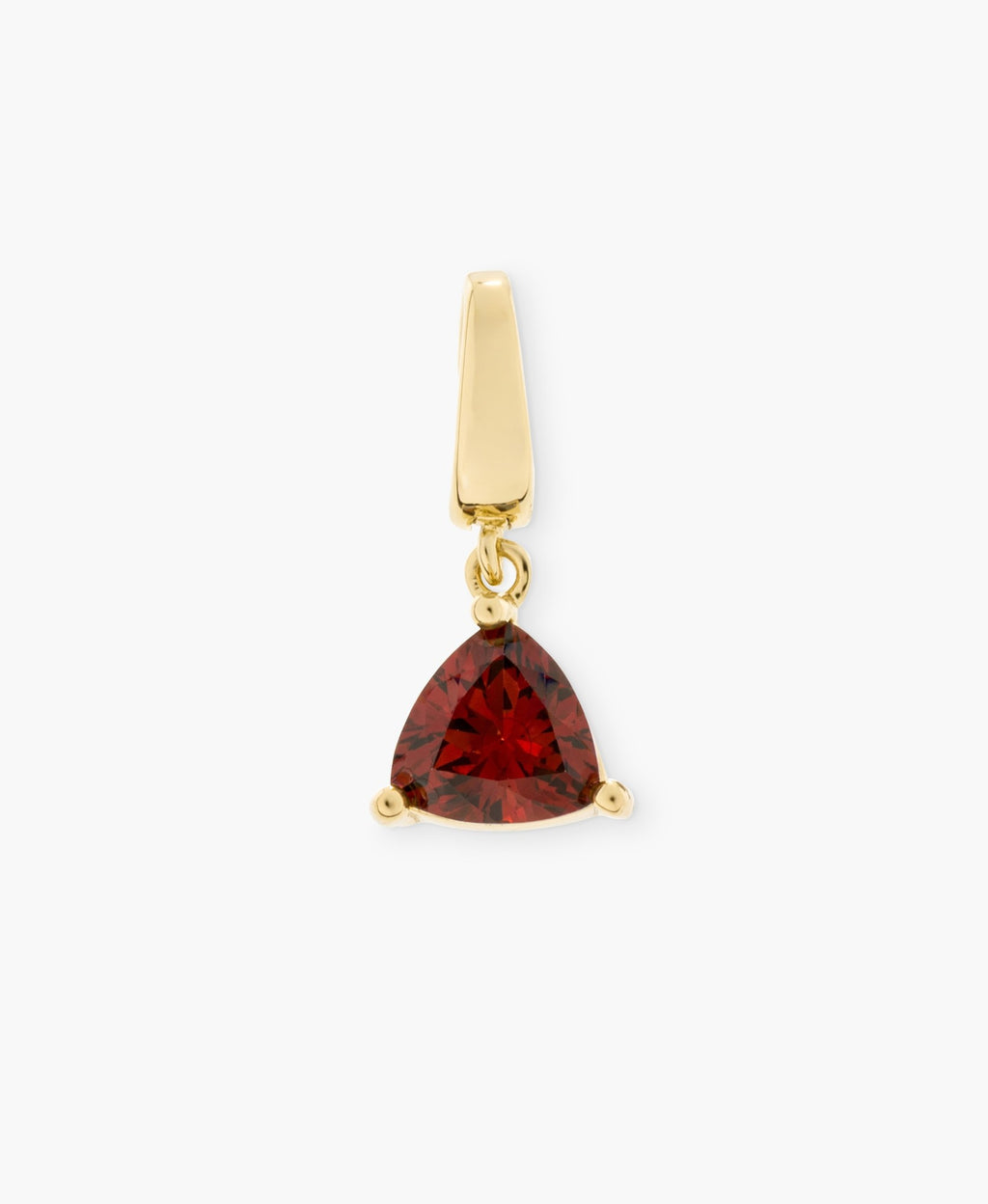 Ruby Heart Stone Clip Charm