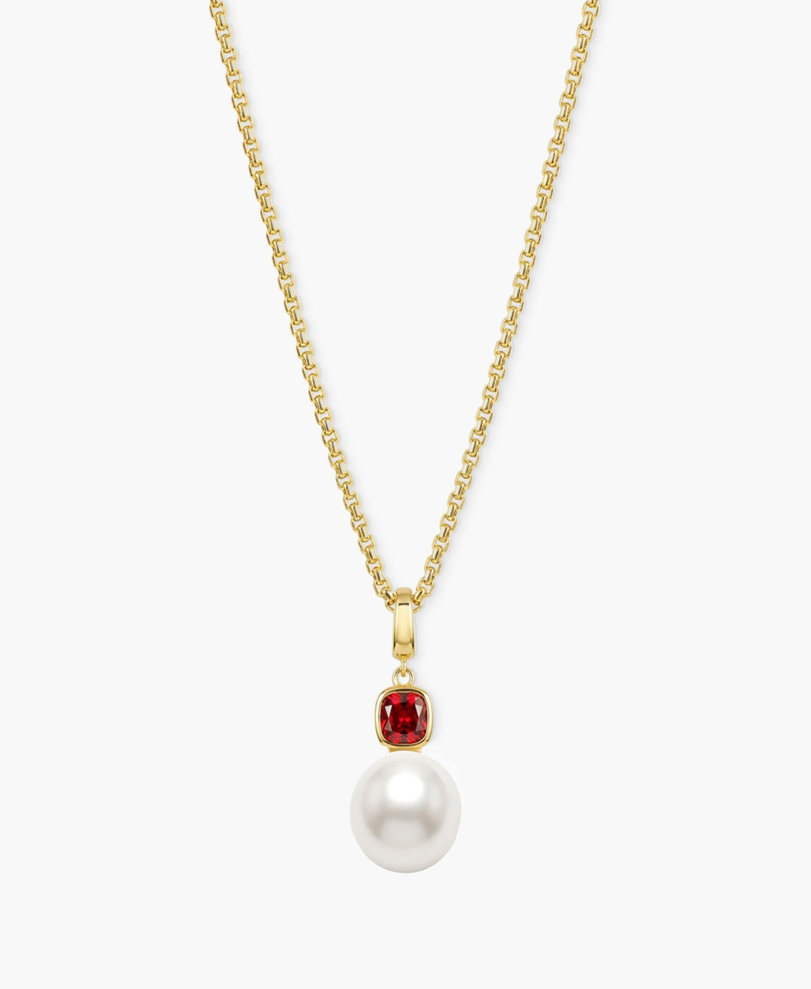 Pearl & CZ Charm (Gold)