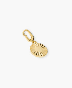 Gold Sunburst Disc Charm