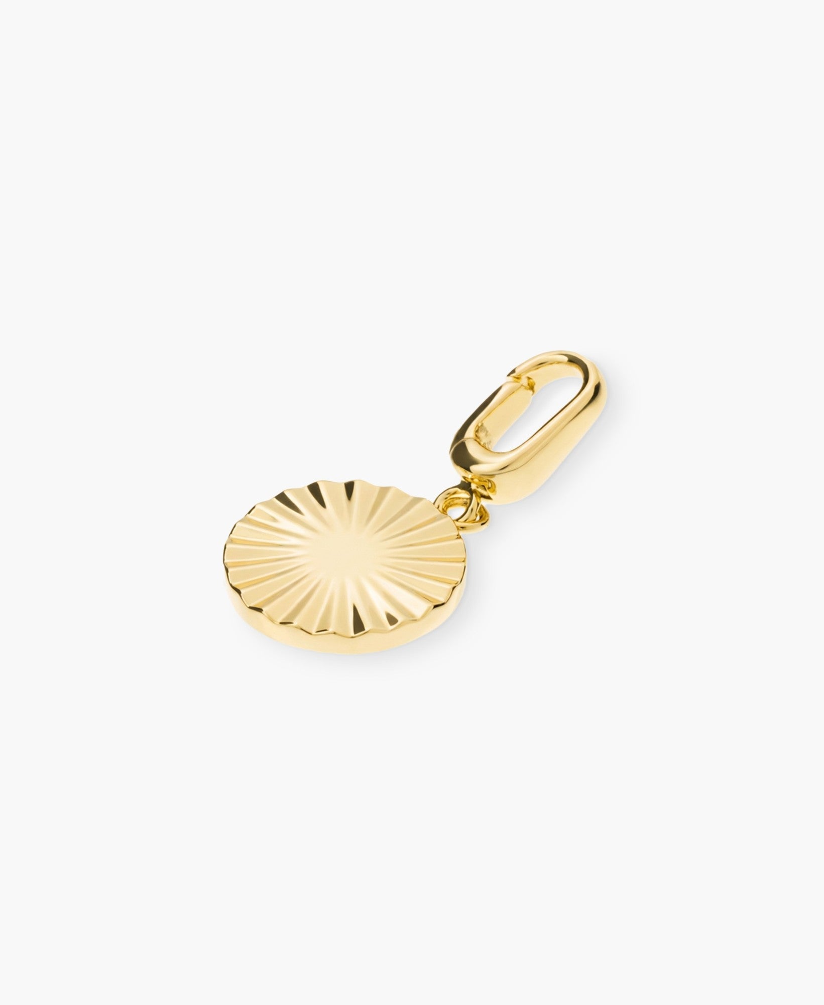 Gold Sunburst Disc Charm