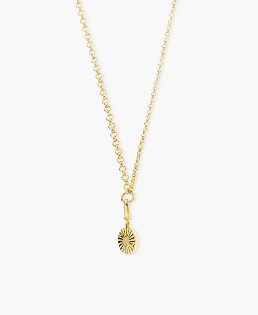 Gold Sunburst Disc Charm