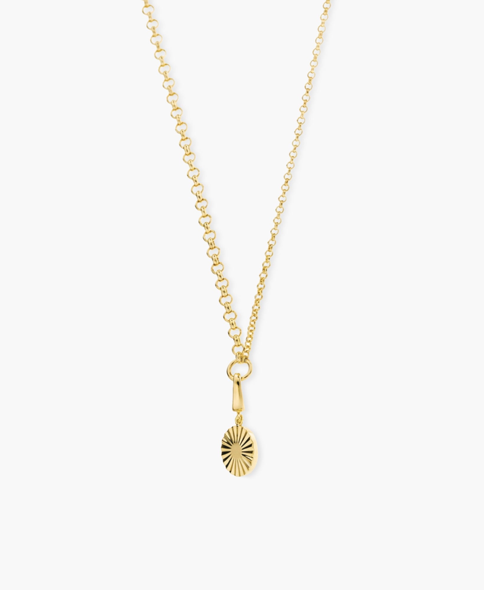 Gold Sunburst Disc Charm