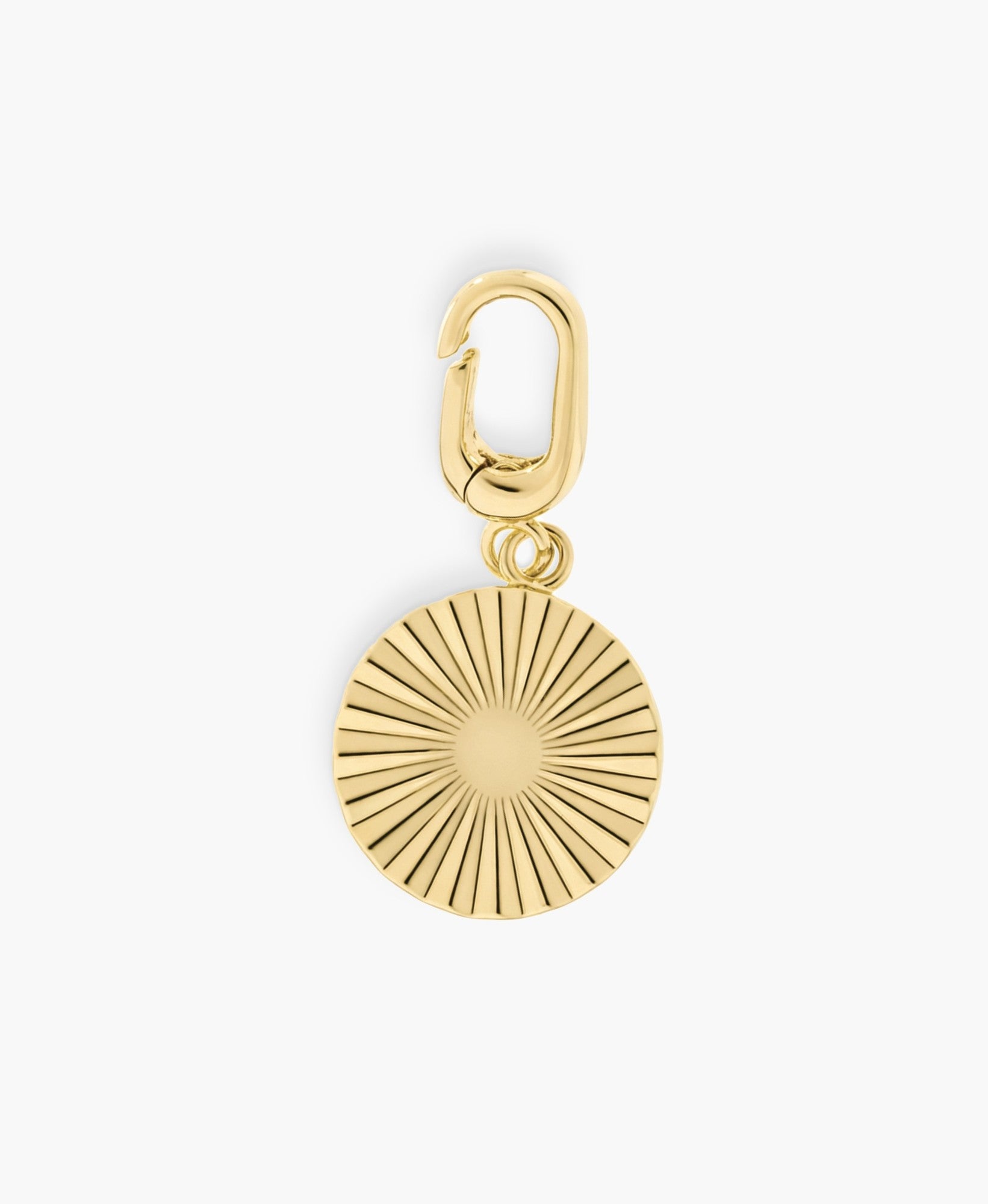 Gold Sunburst Disc Charm
