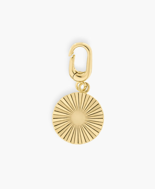 Gold Sunburst Disc Charm