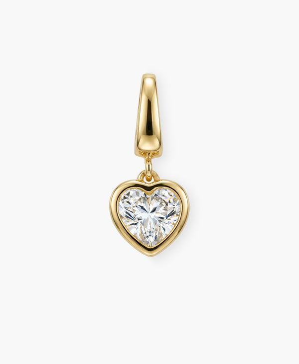 Crystal Heart Clip Charm