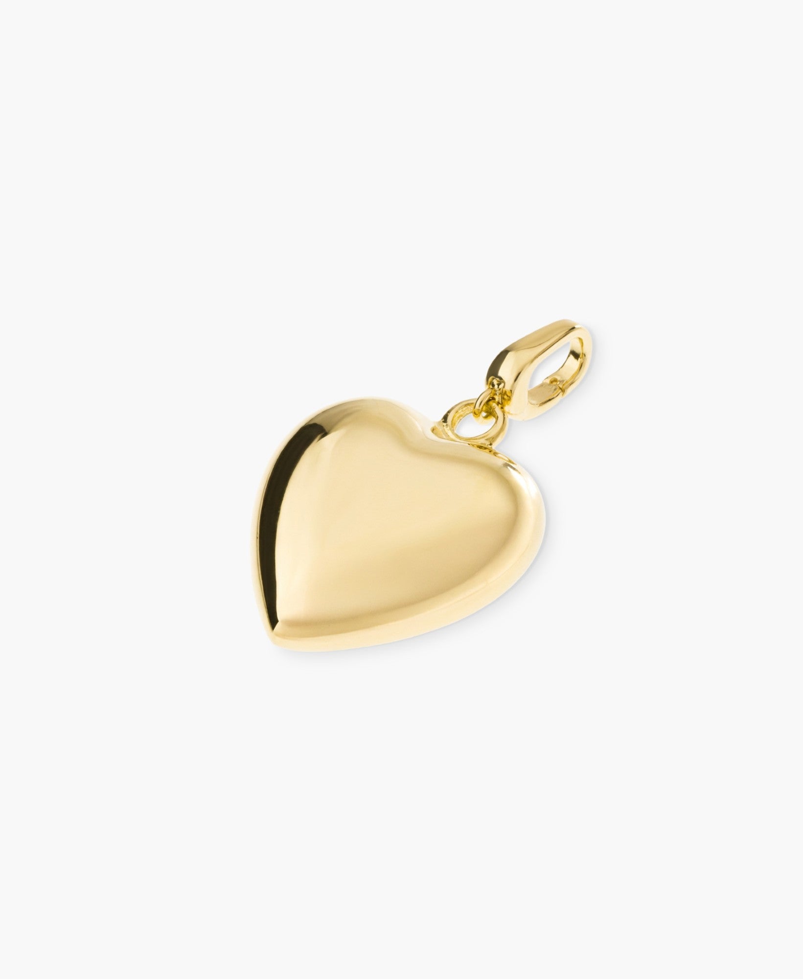 Small Polished Heart Clip Charm