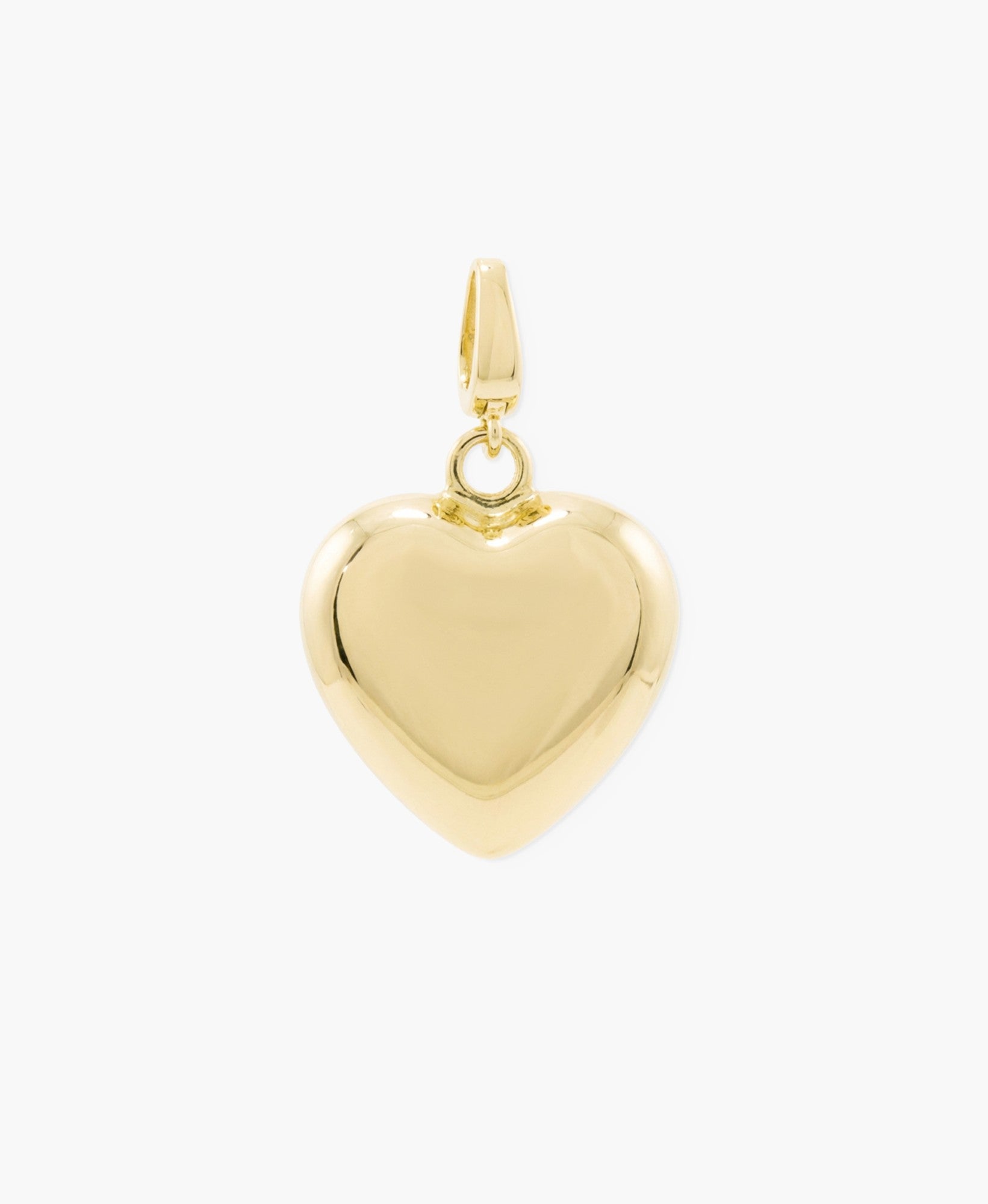 Small Polished Heart Clip Charm