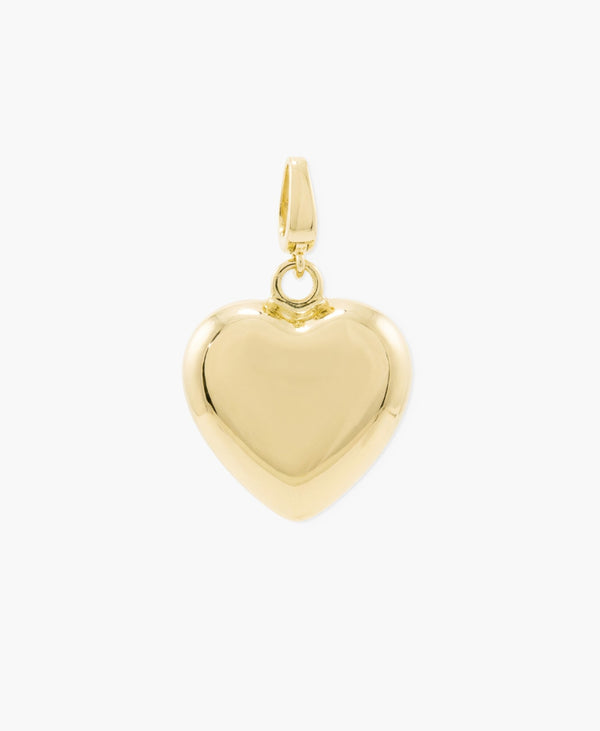 Small Polished Heart Clip Charm