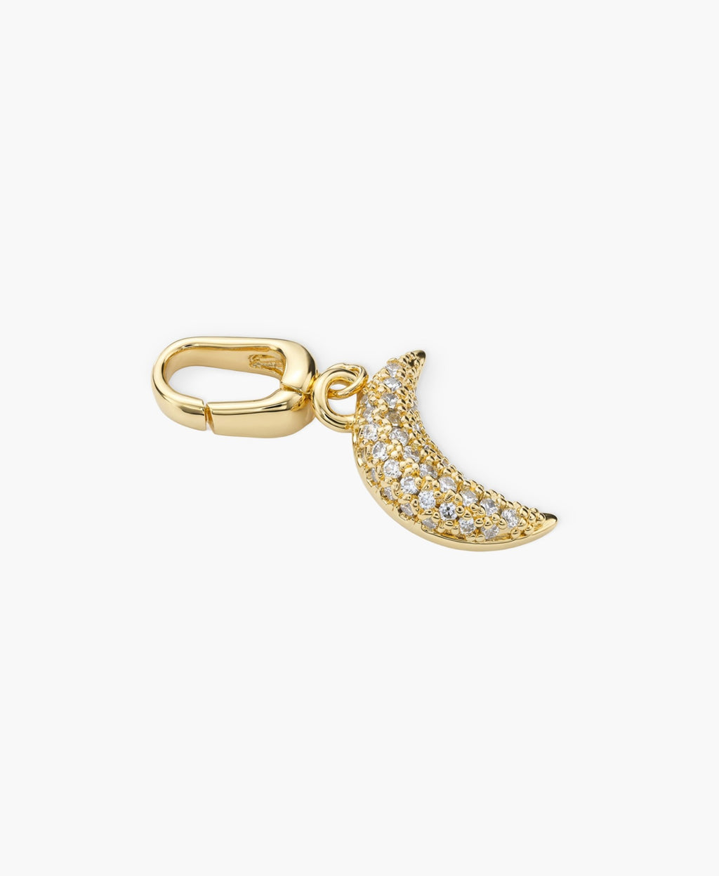 Pavé Crescent Moon Clip Charm