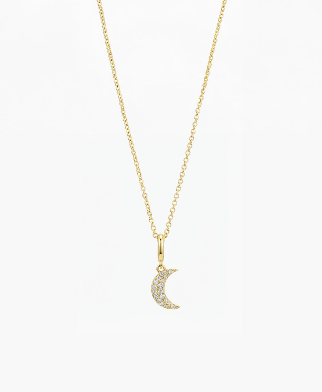 Pavé Crescent Moon Clip Charm