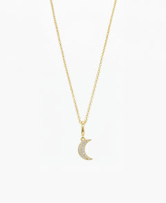Pavé Crescent Moon Clip Charm