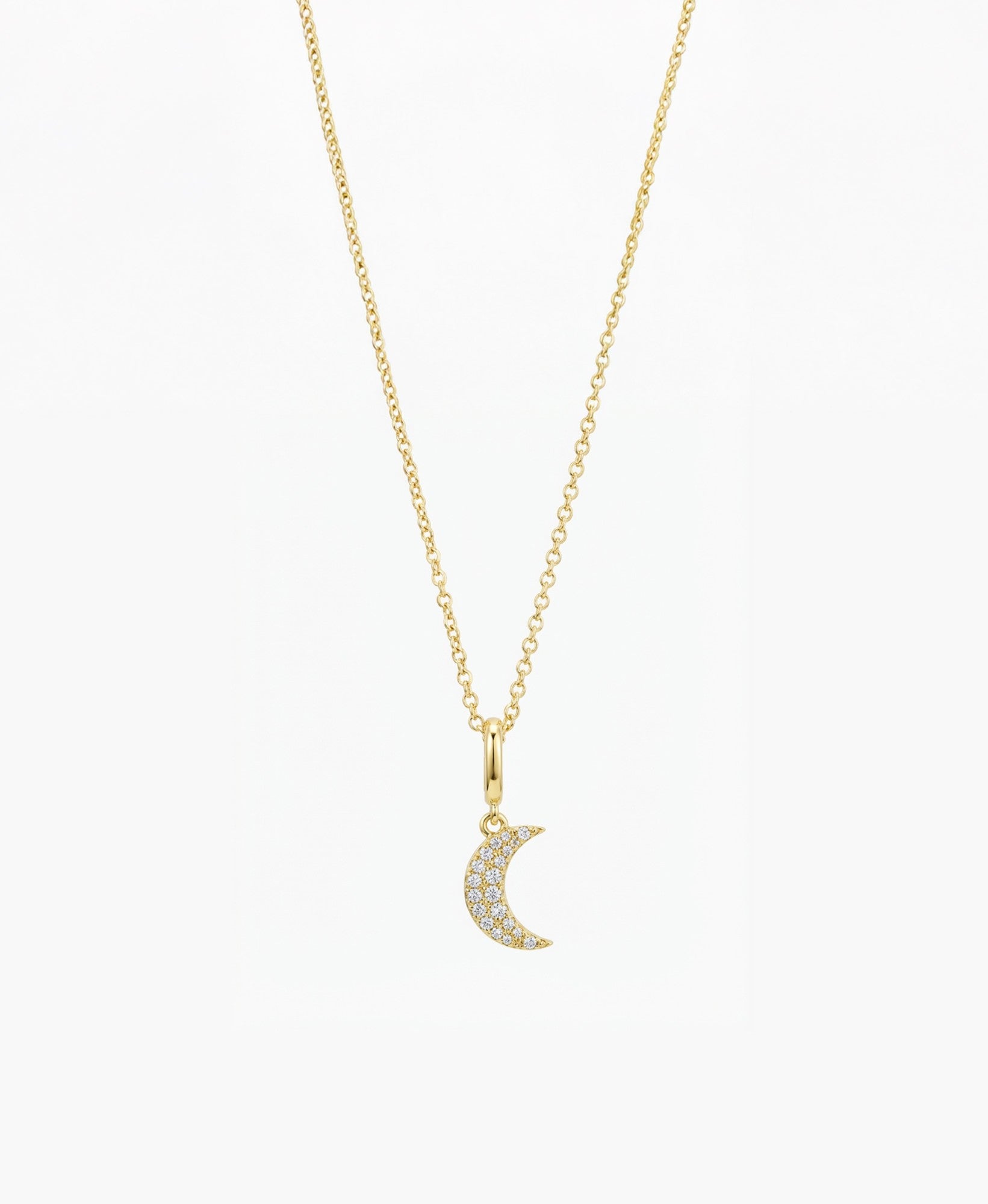 Pavé Crescent Moon Clip Charm
