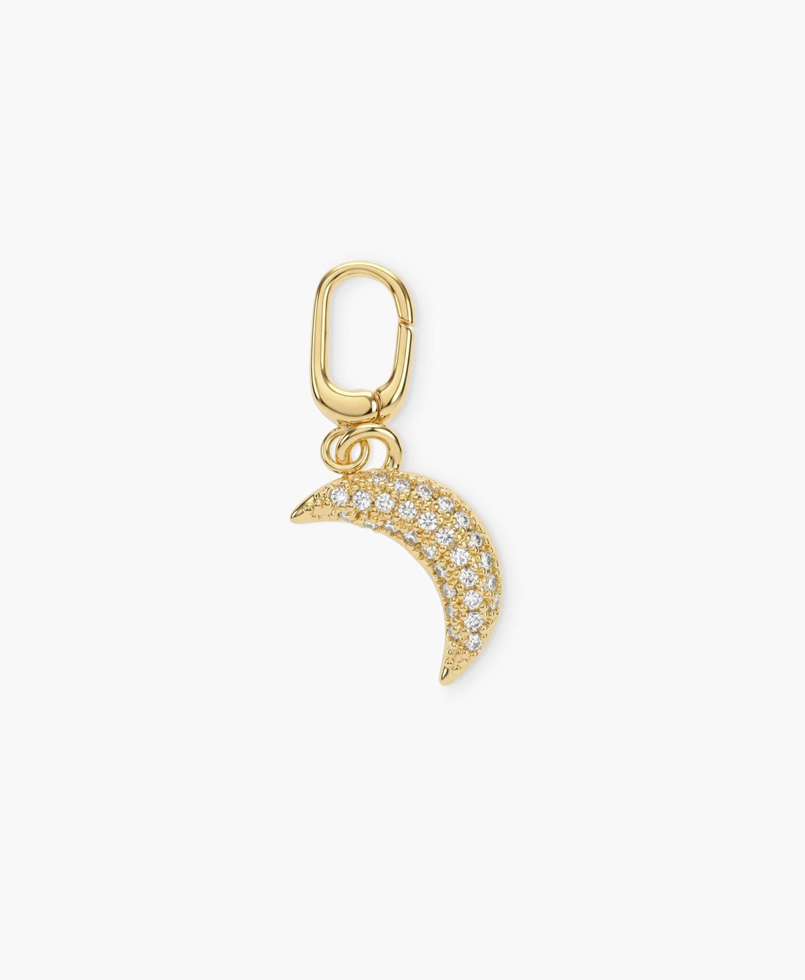 Pavé Crescent Moon Clip Charm