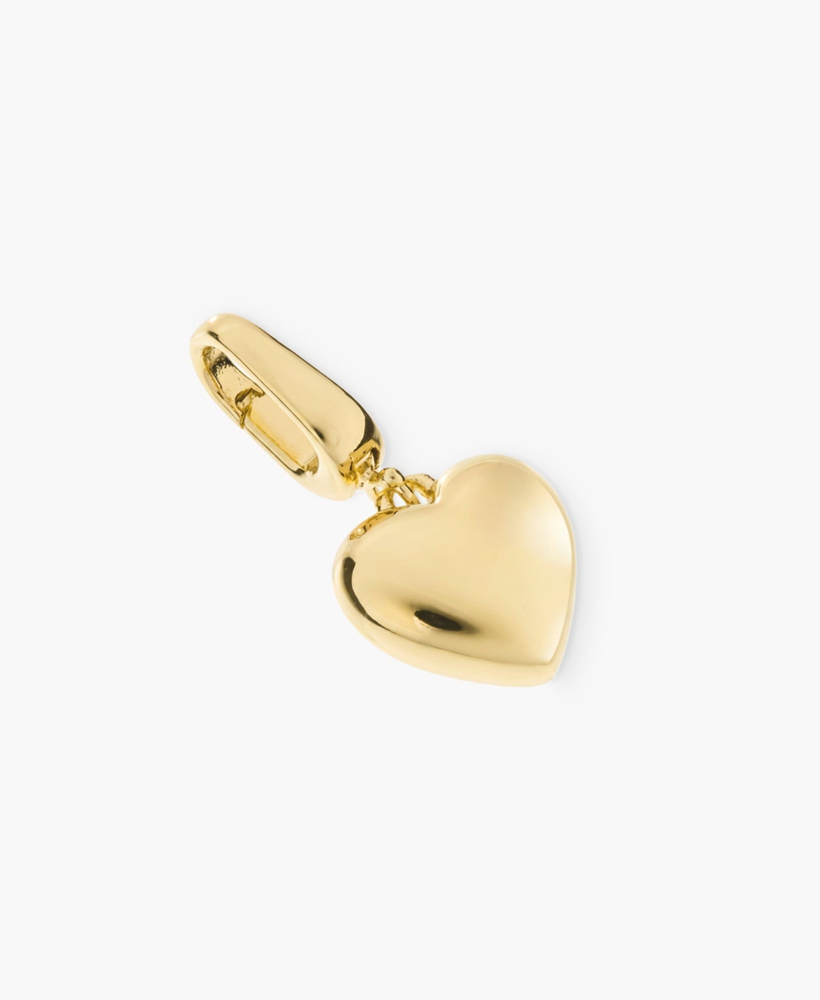 Large Polished Heart Clip Charm