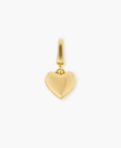 Large Polished Heart Clip Charm