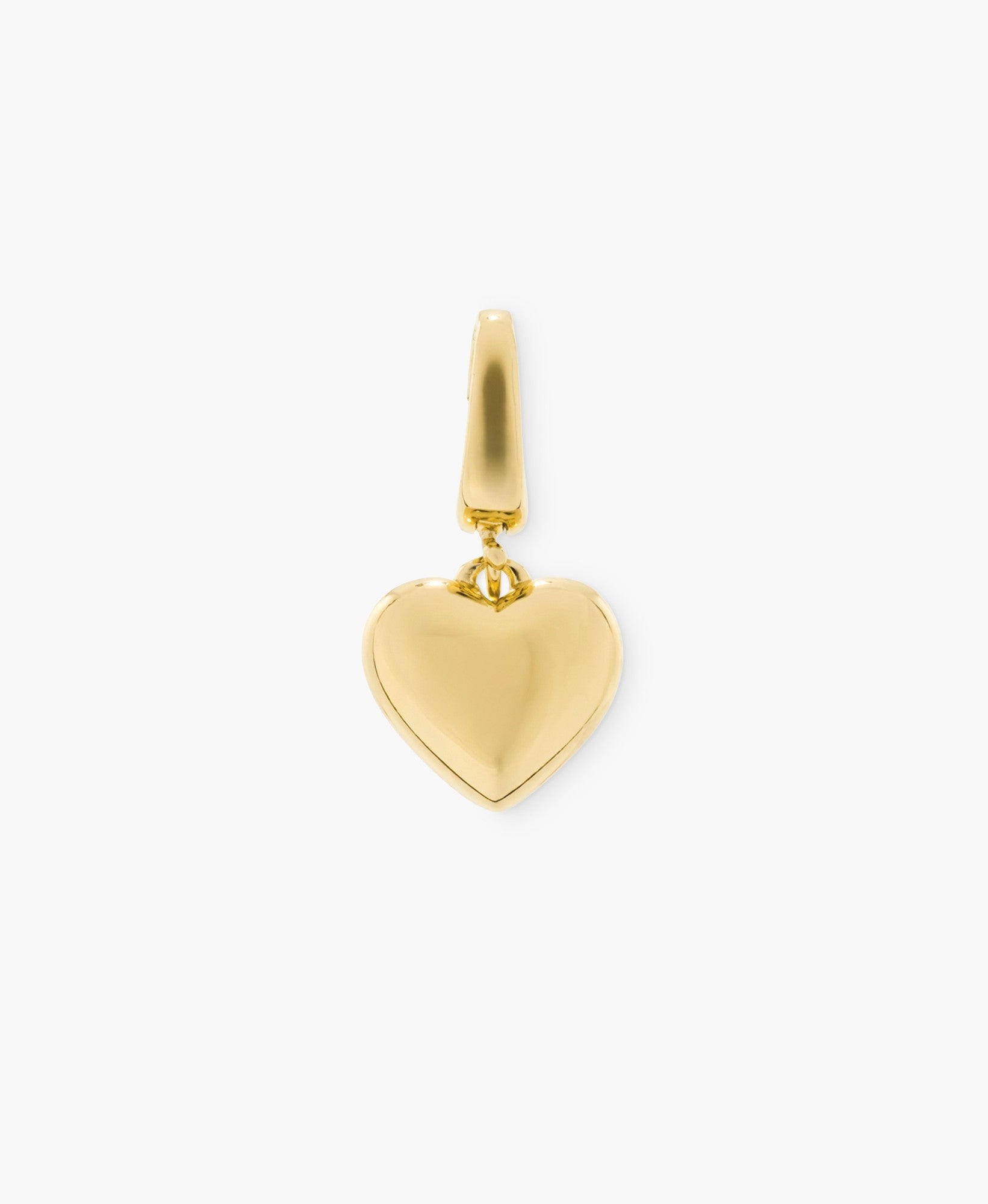 Large Polished Heart Clip Charm