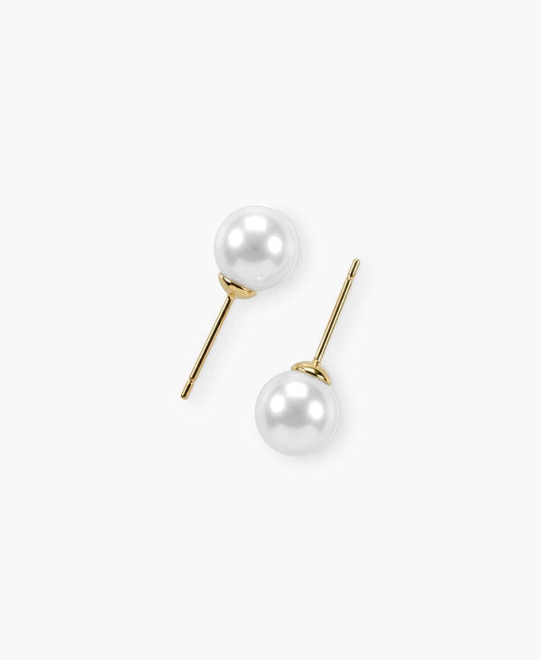 Ivory Freshwater Pearl Studs Earrings